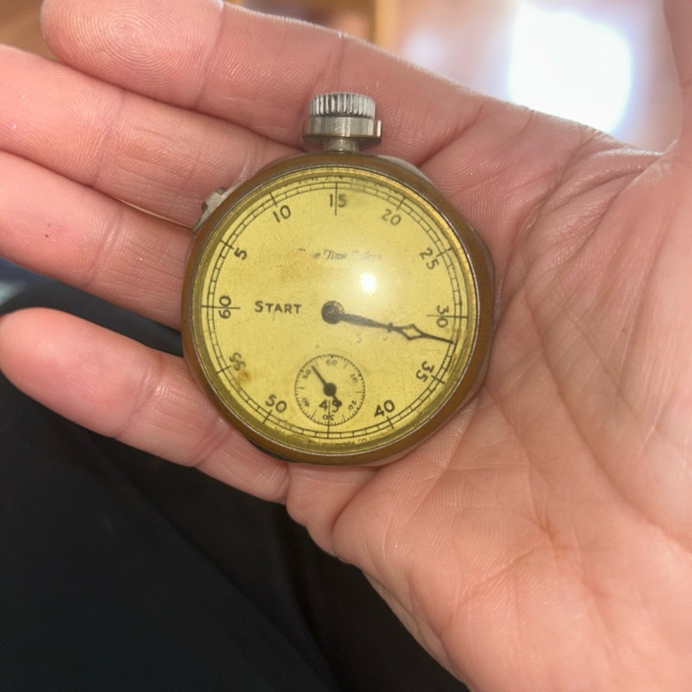Vintage Stopwatch the time tellers with Gold Dial